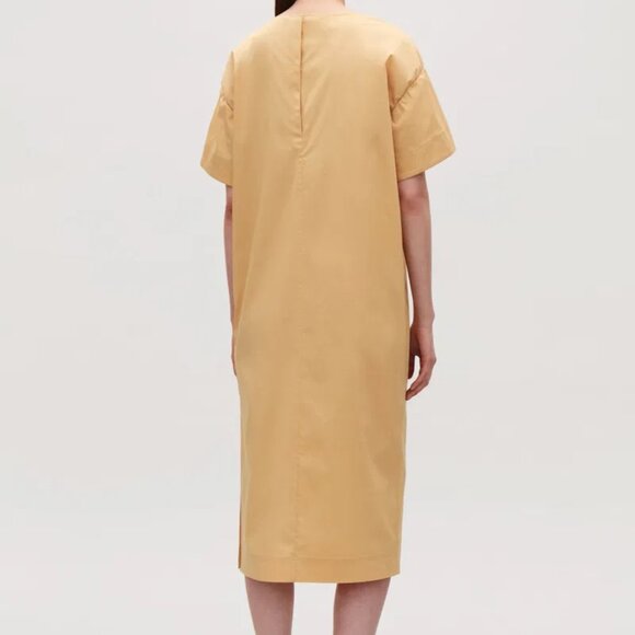 COS - FLARE-SLEEVED POPLIN DRESS - Picture 3 of 5